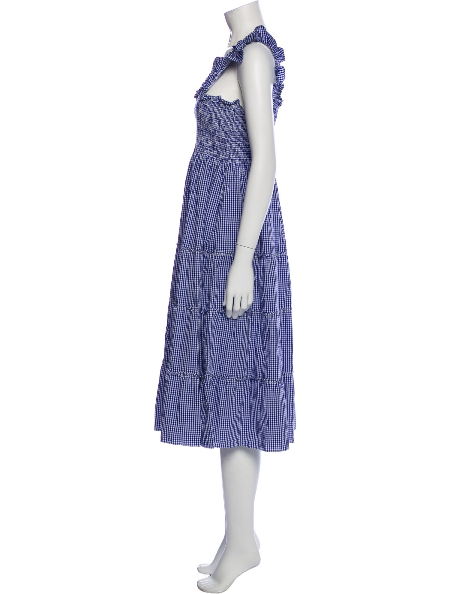 Hill House Home Plaid Print Midi Length Dress