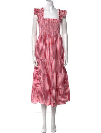 Hill House Home Striped Midi Length Dress