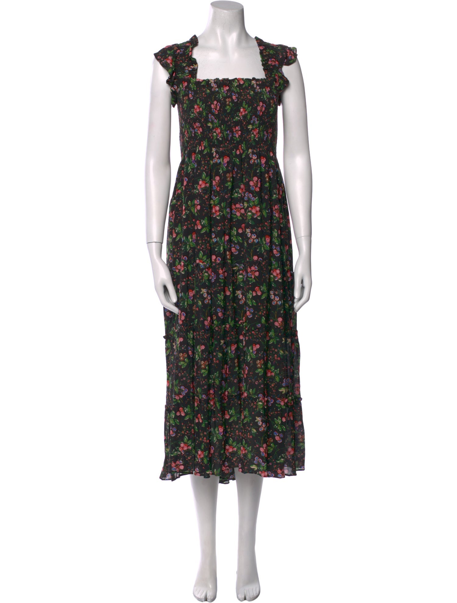 Hill House Home Floral Print Midi Length Dress