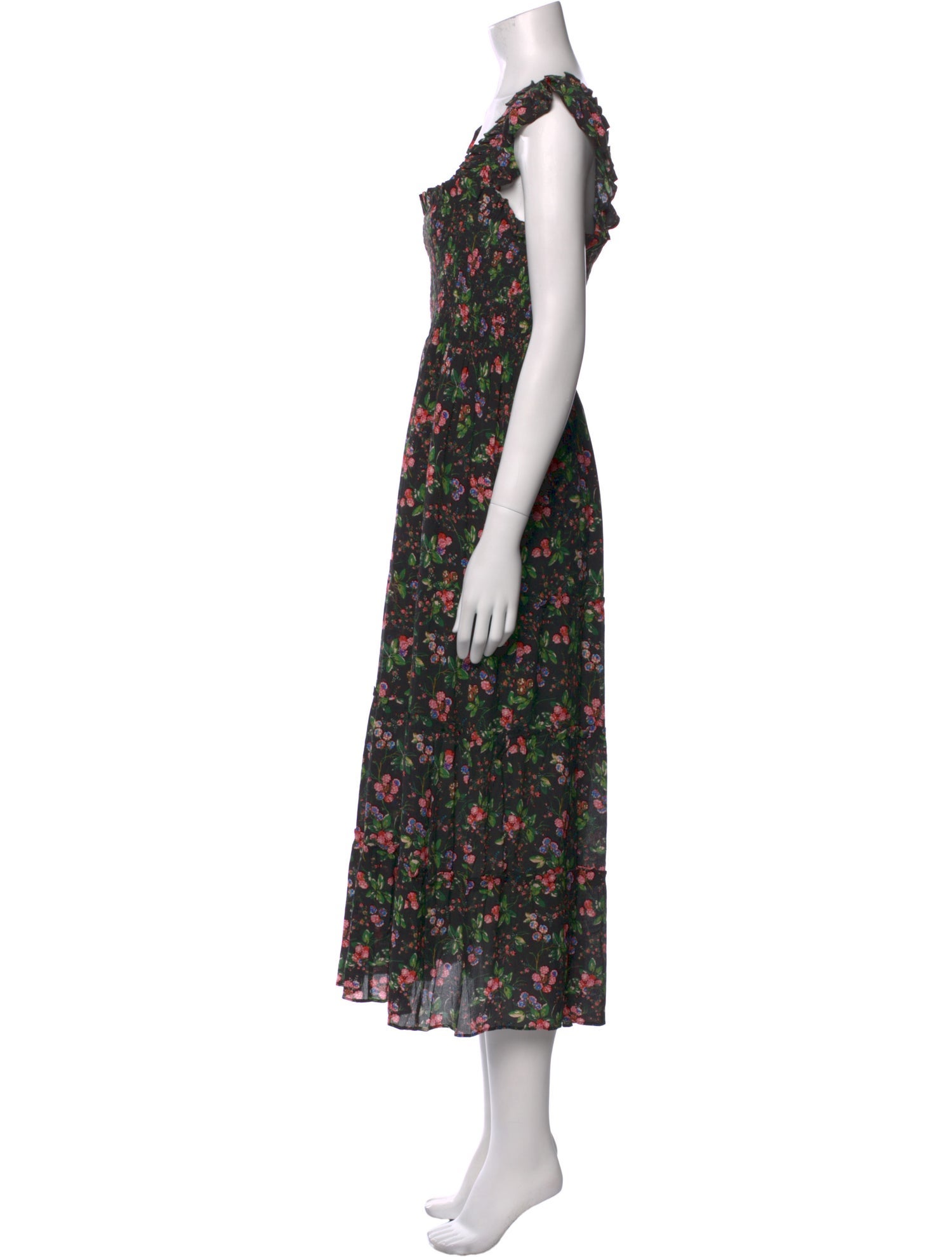 Hill House Home Floral Print Midi Length Dress