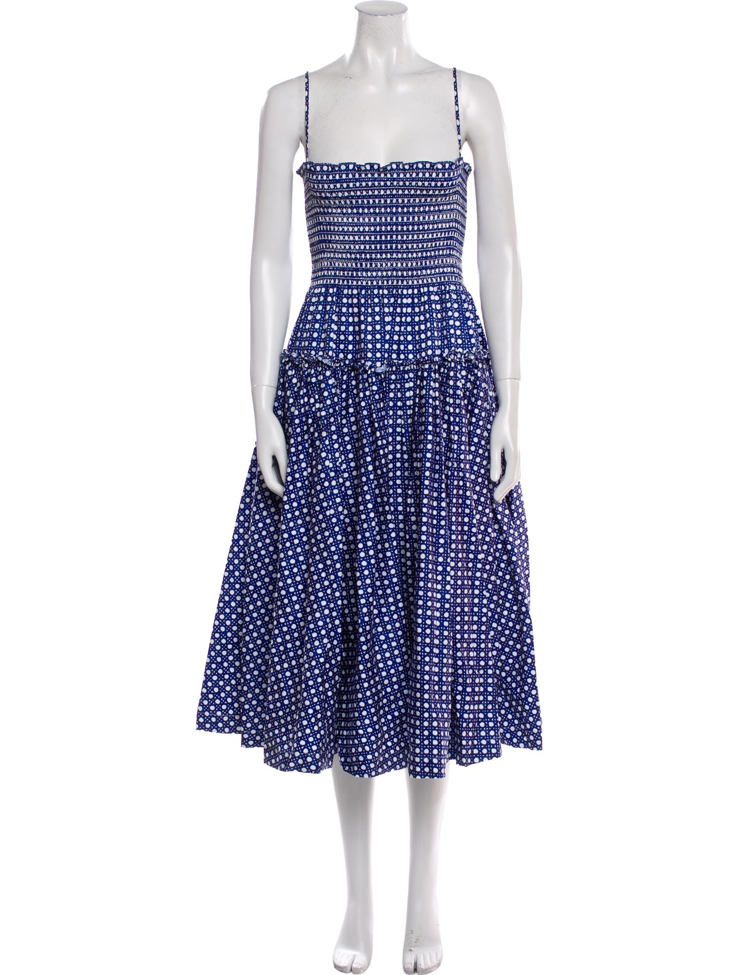 Hill House Home Polka Dot Print Midi Length Dress