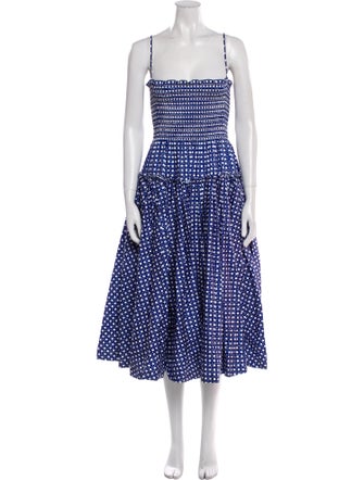Hill House Home Polka Dot Print Midi Length Dress