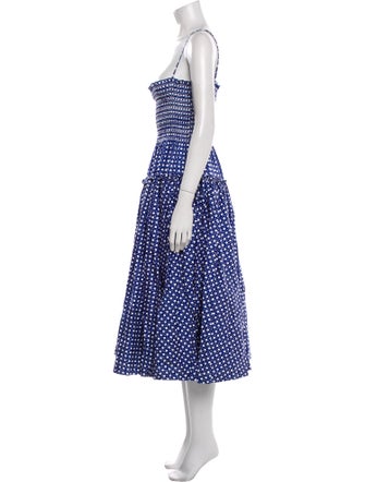Hill House Home Polka Dot Print Midi Length Dress