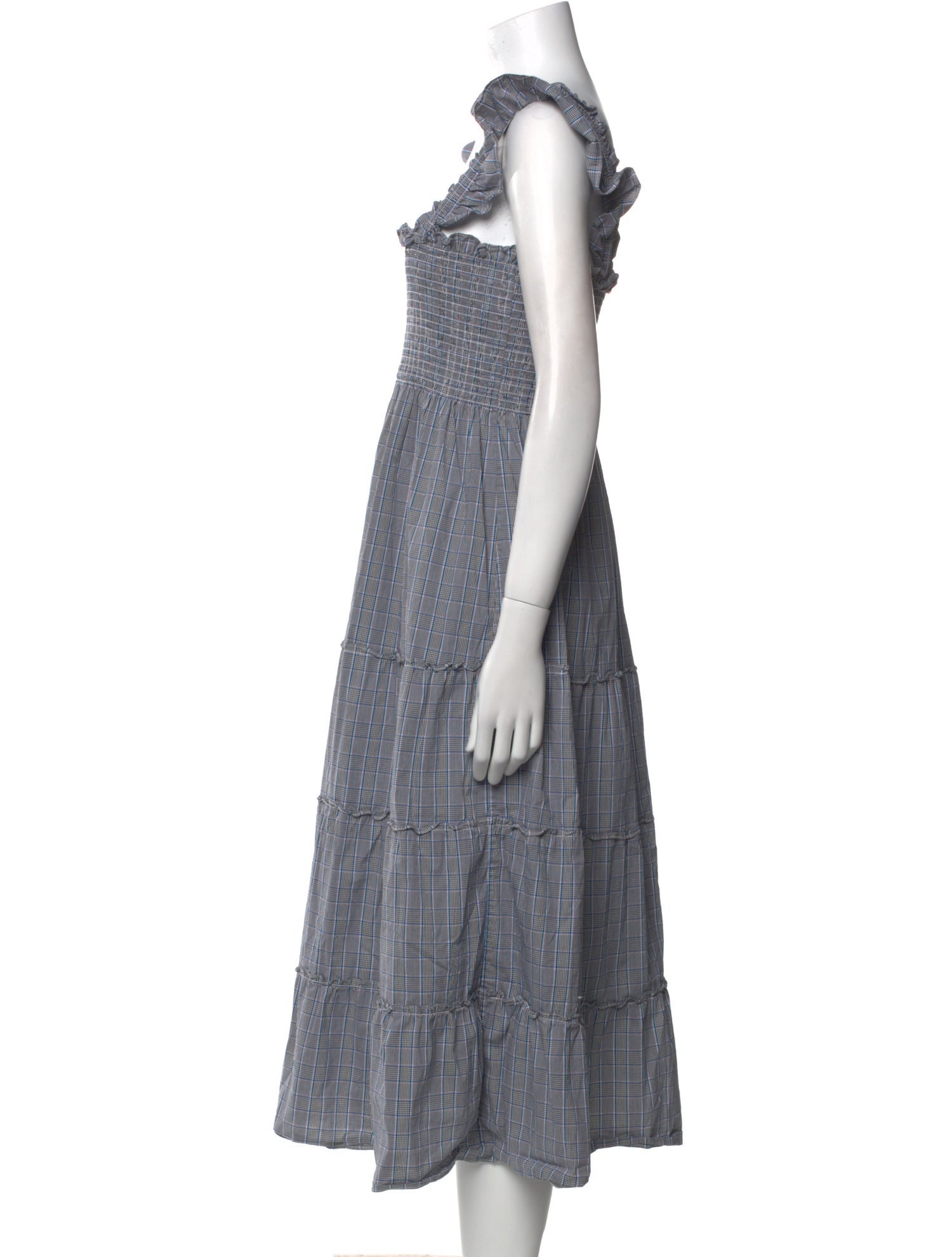 Hill House Home Plaid Print Midi Length Dress