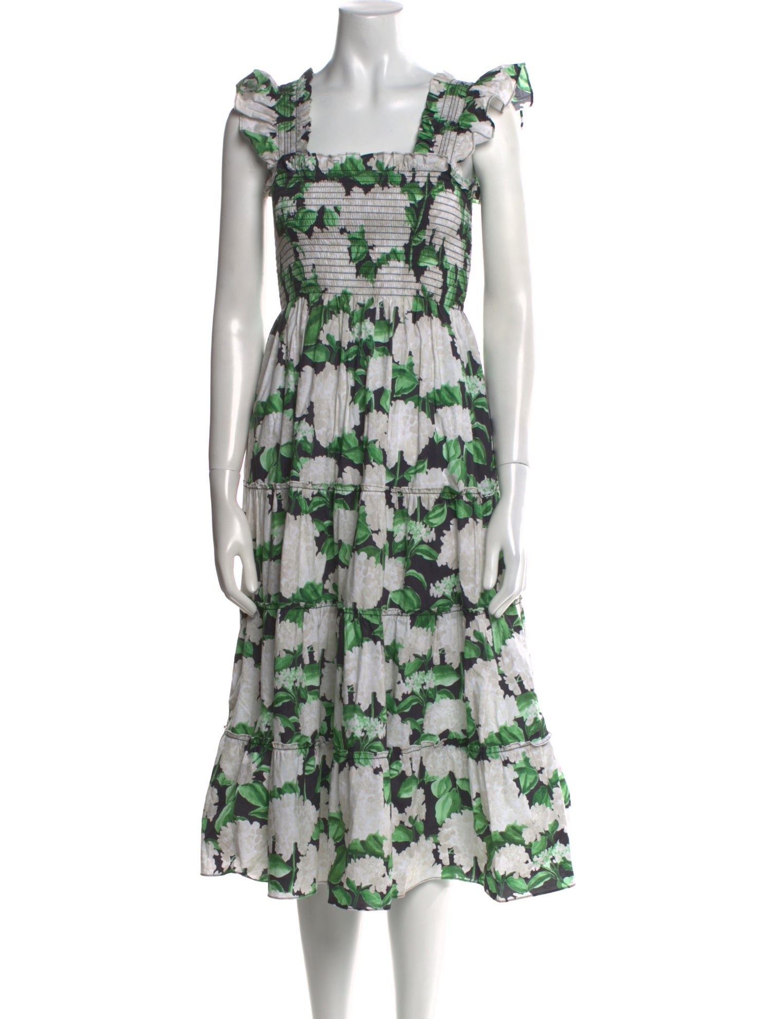 Hill House Home Floral Print Midi Length Dress