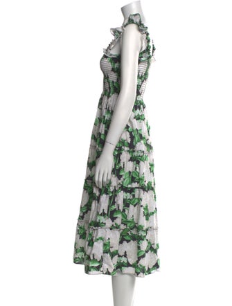 Hill House Home Floral Print Midi Length Dress