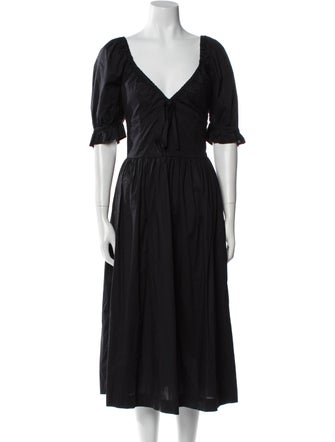 Hill House Home V-Neck Midi Length Dress