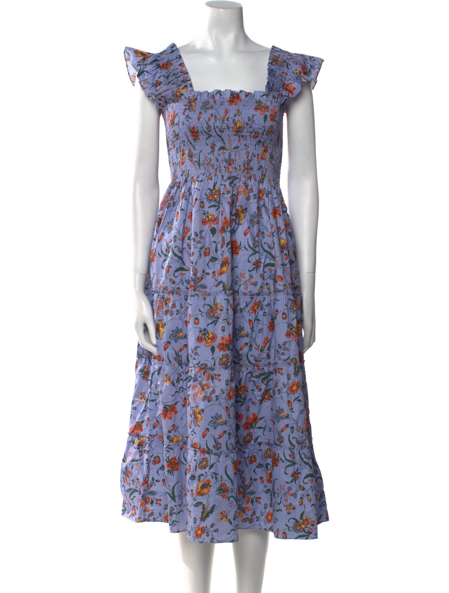 Hill House Home Floral Print Midi Length Dress w/ Tags