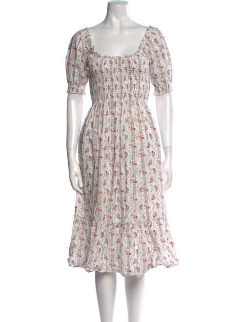 Hill House Home Floral Print Midi Length Dress