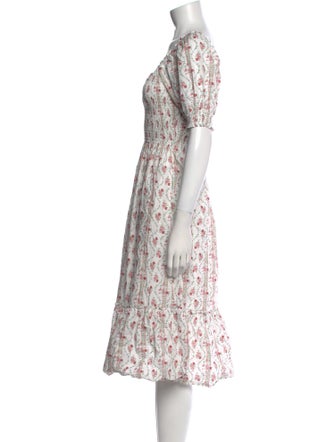 Hill House Home Floral Print Midi Length Dress