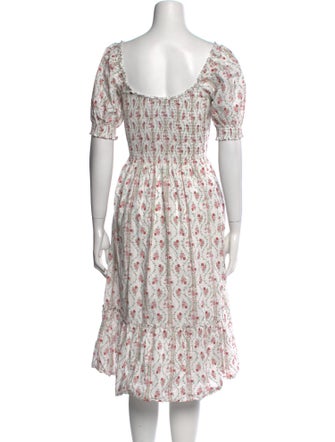 Hill House Home Floral Print Midi Length Dress