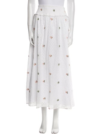 Hill House Home Floral Print Midi Length Skirt