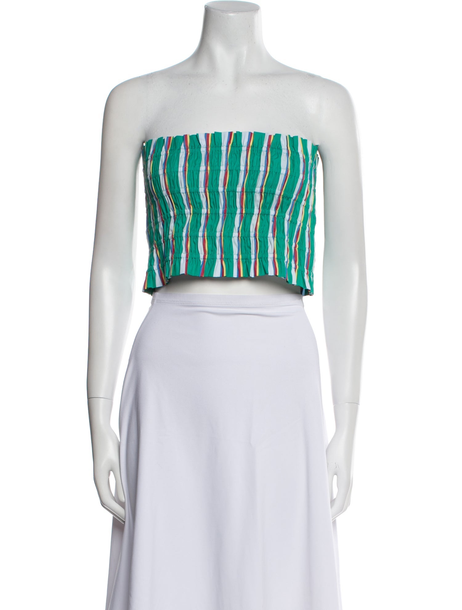 Hill House Home Striped Strapless Crop Top