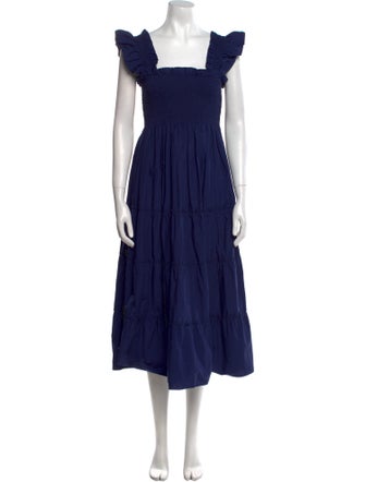 Hill House Home Square Neckline Midi Length Dress