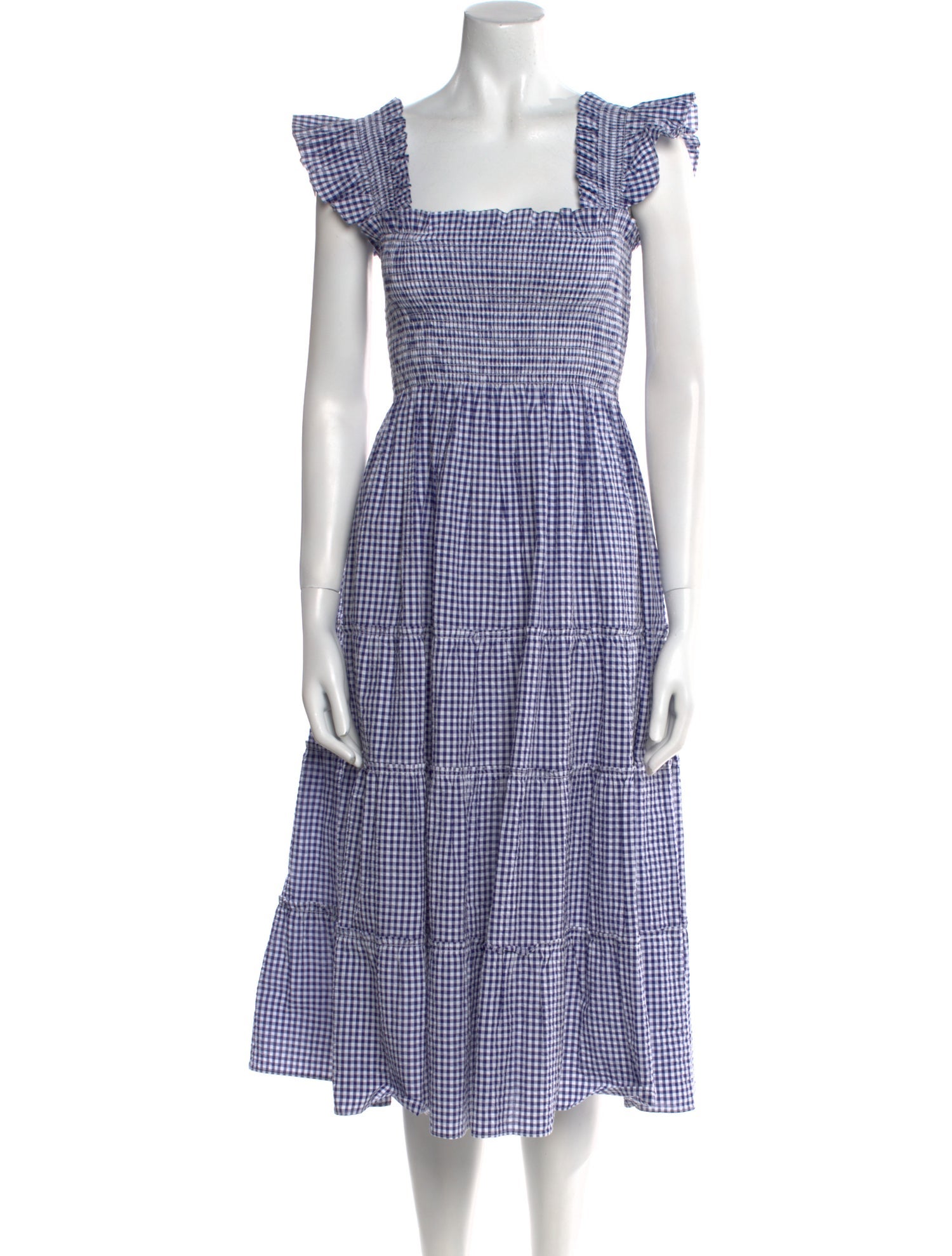 Hill House Home Plaid Print Midi Length Dress