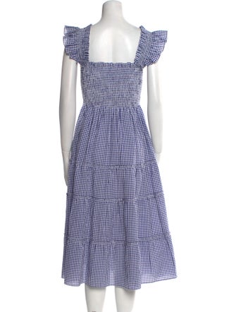 Hill House Home Plaid Print Midi Length Dress