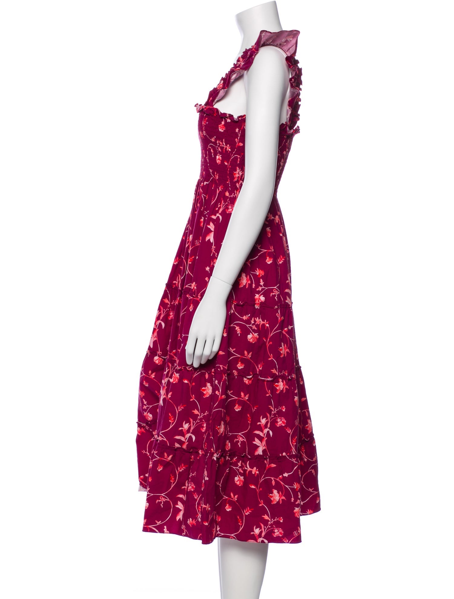 Hill House Home Floral Print Midi Length Dress