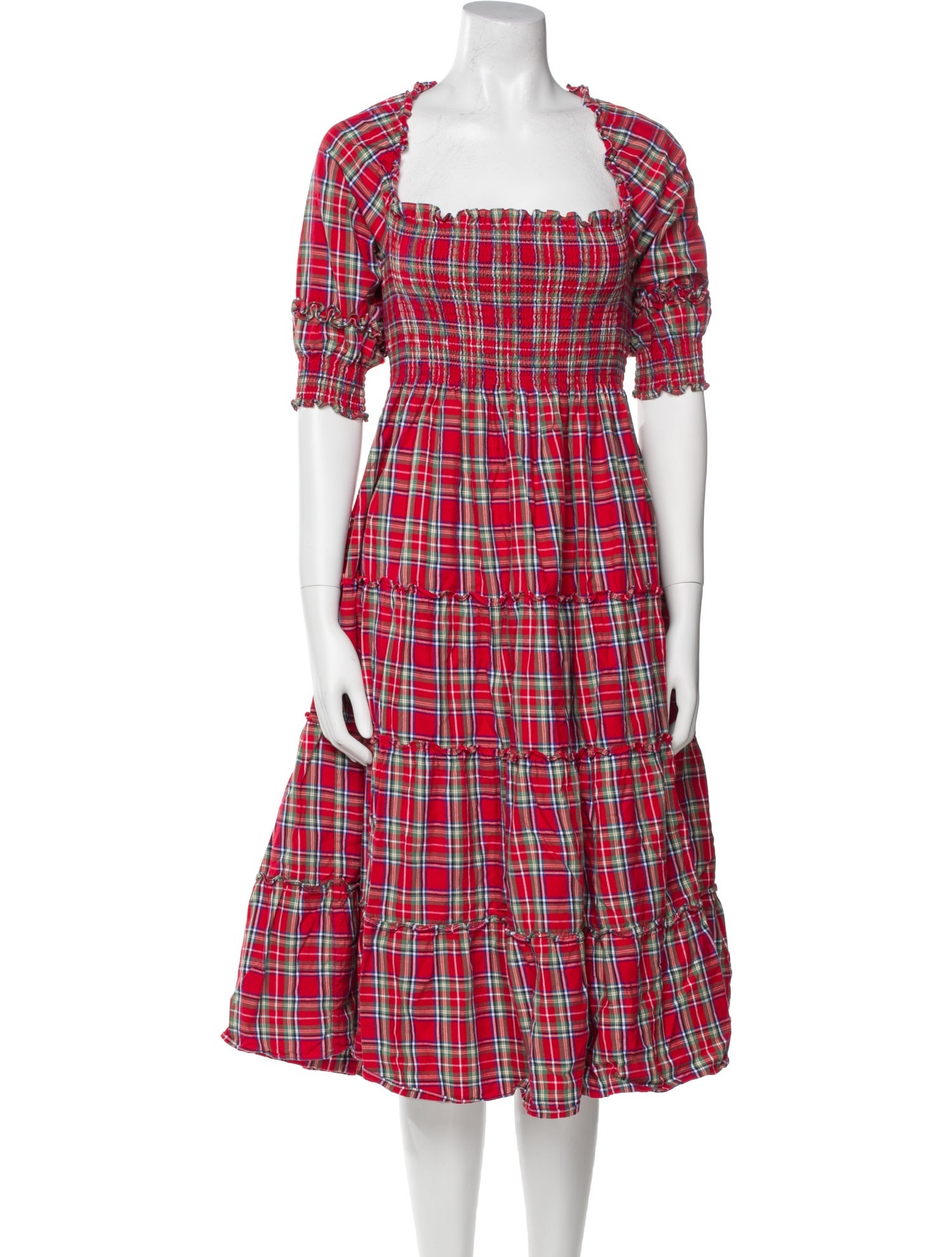 Hill House Home Plaid Print Knee-Length Dress
