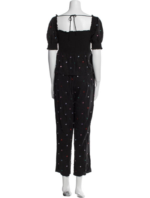 Hill House Home Polka Dot Print Crystal Embellishments Pant Set
