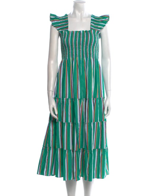 Hill House Home Striped Midi Length Dress