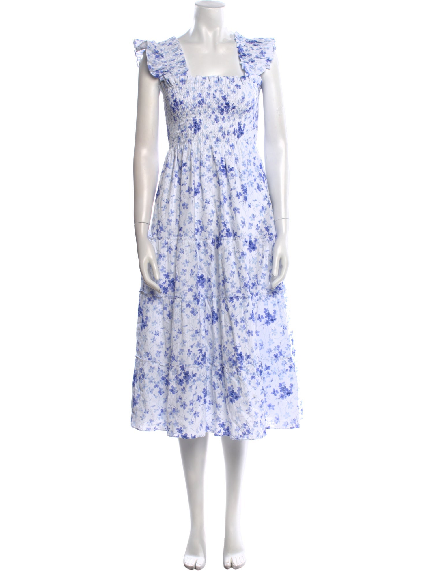 Hill House Home Floral Print Midi Length Dress