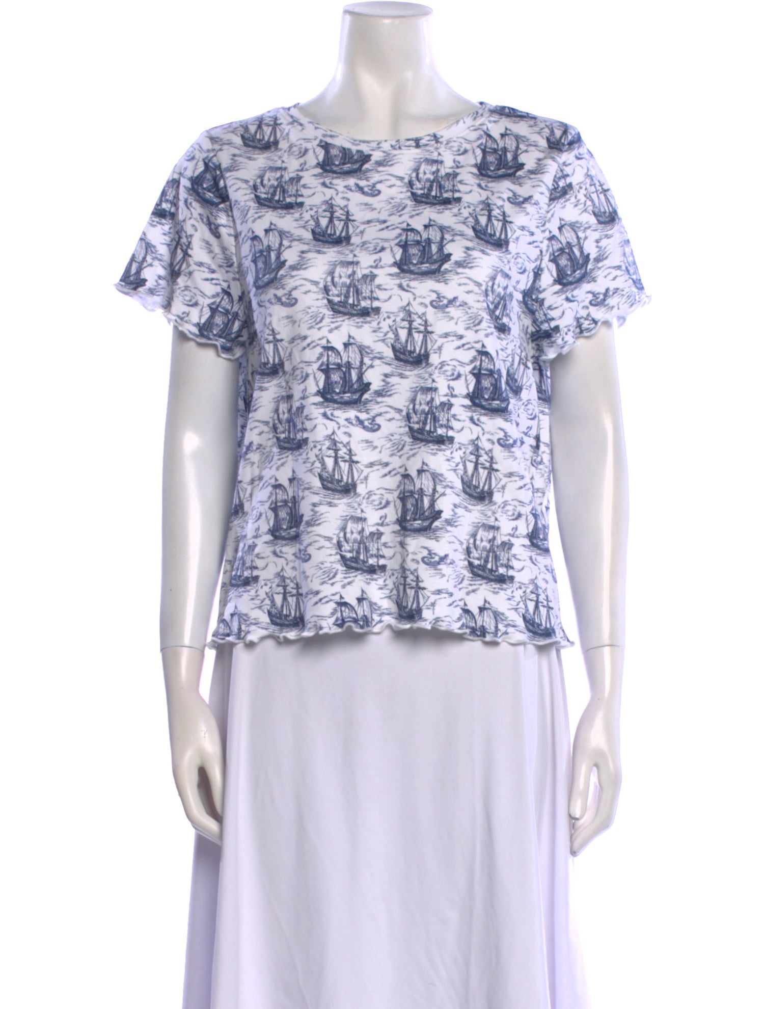 Hill House Home Printed Bateau Neckline T-Shirt