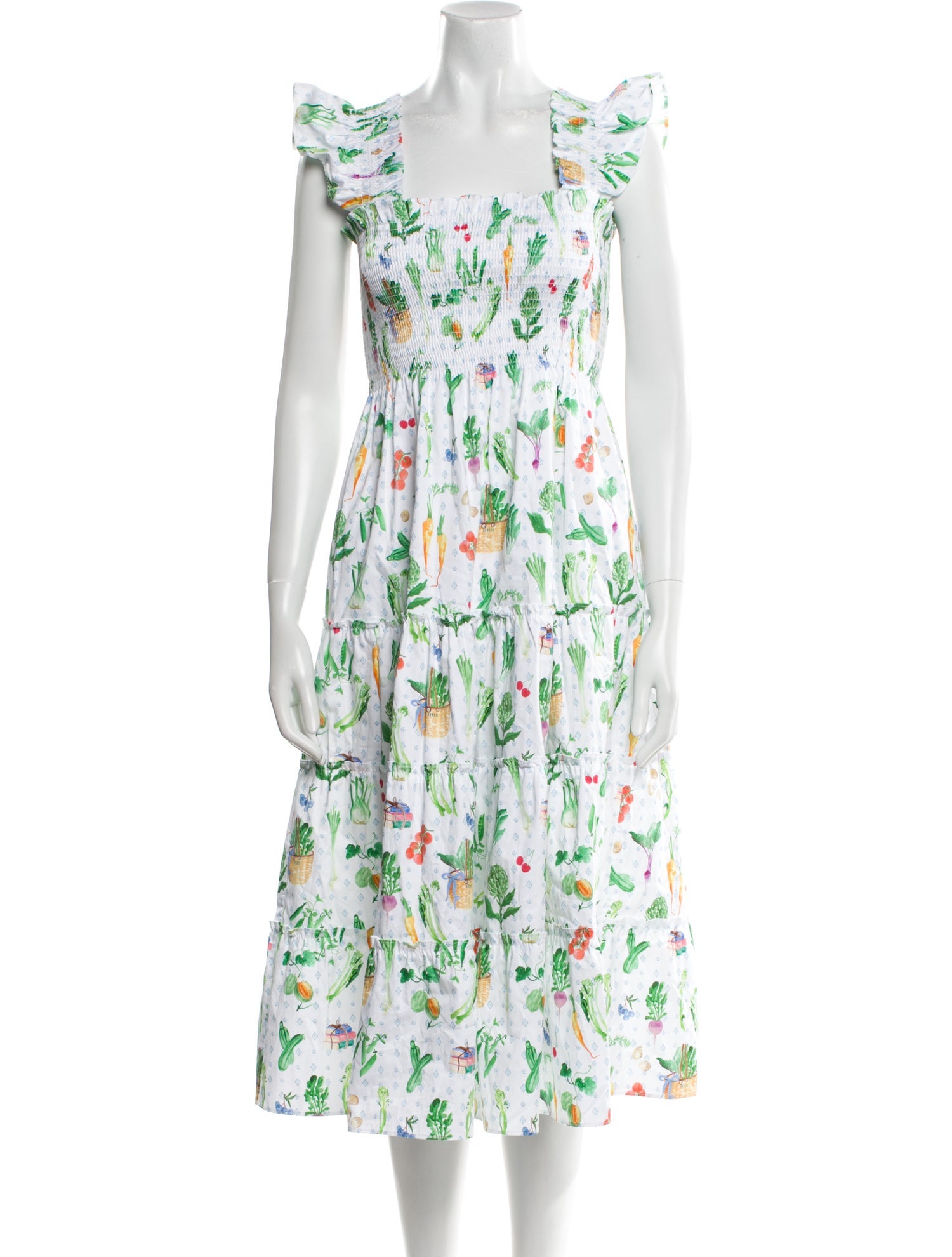 Hill House Home Floral Print Midi Length Dress