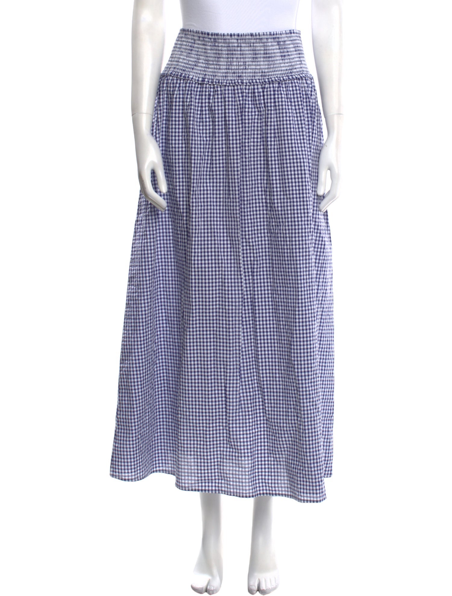 Hill House Home Plaid Print Midi Length Skirt