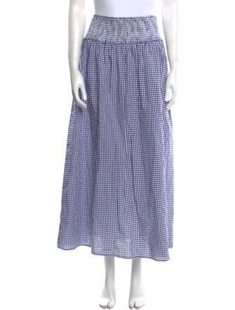 Hill House Home Plaid Print Midi Length Skirt