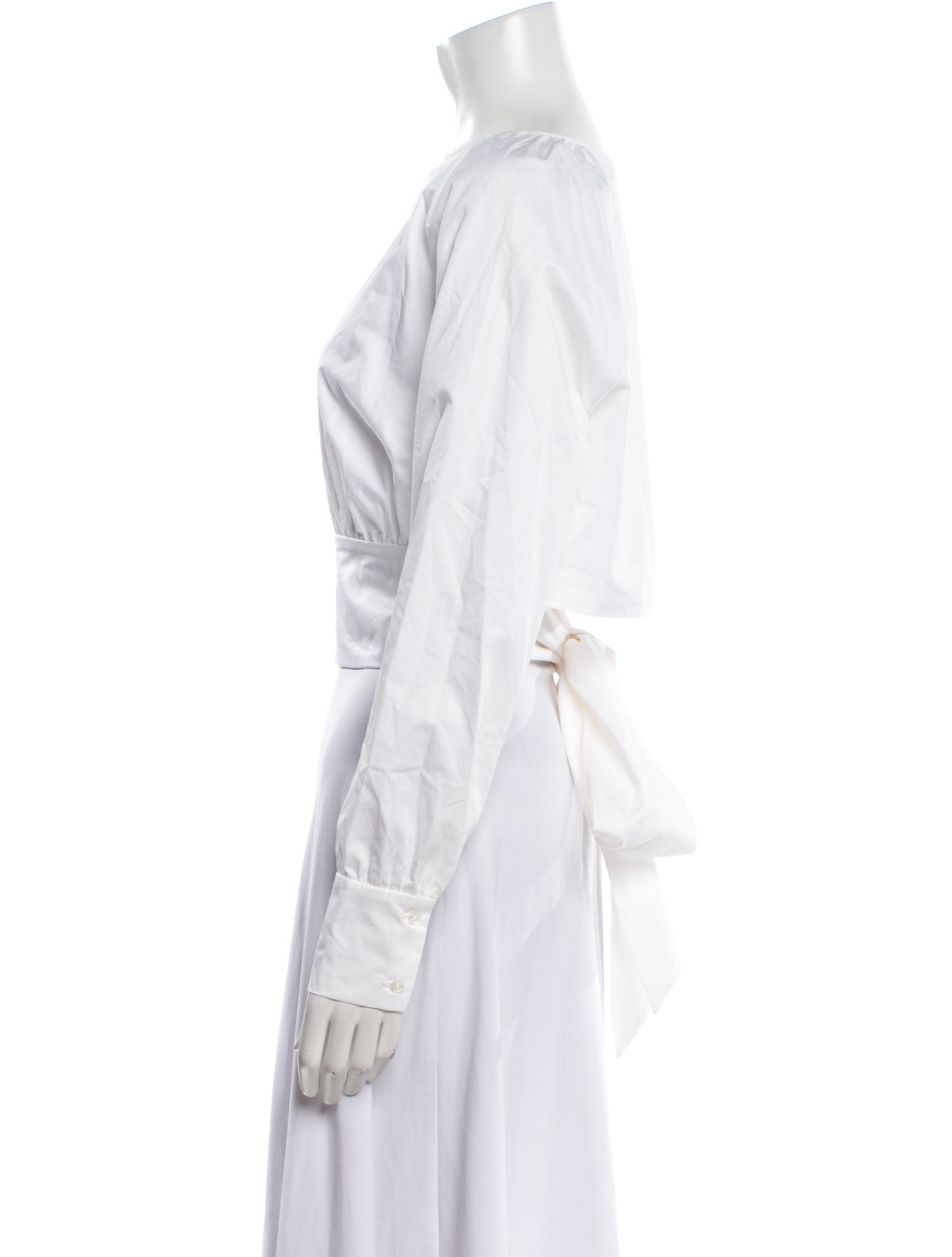 Hill House Home V-Neck Long Sleeve Crop Top