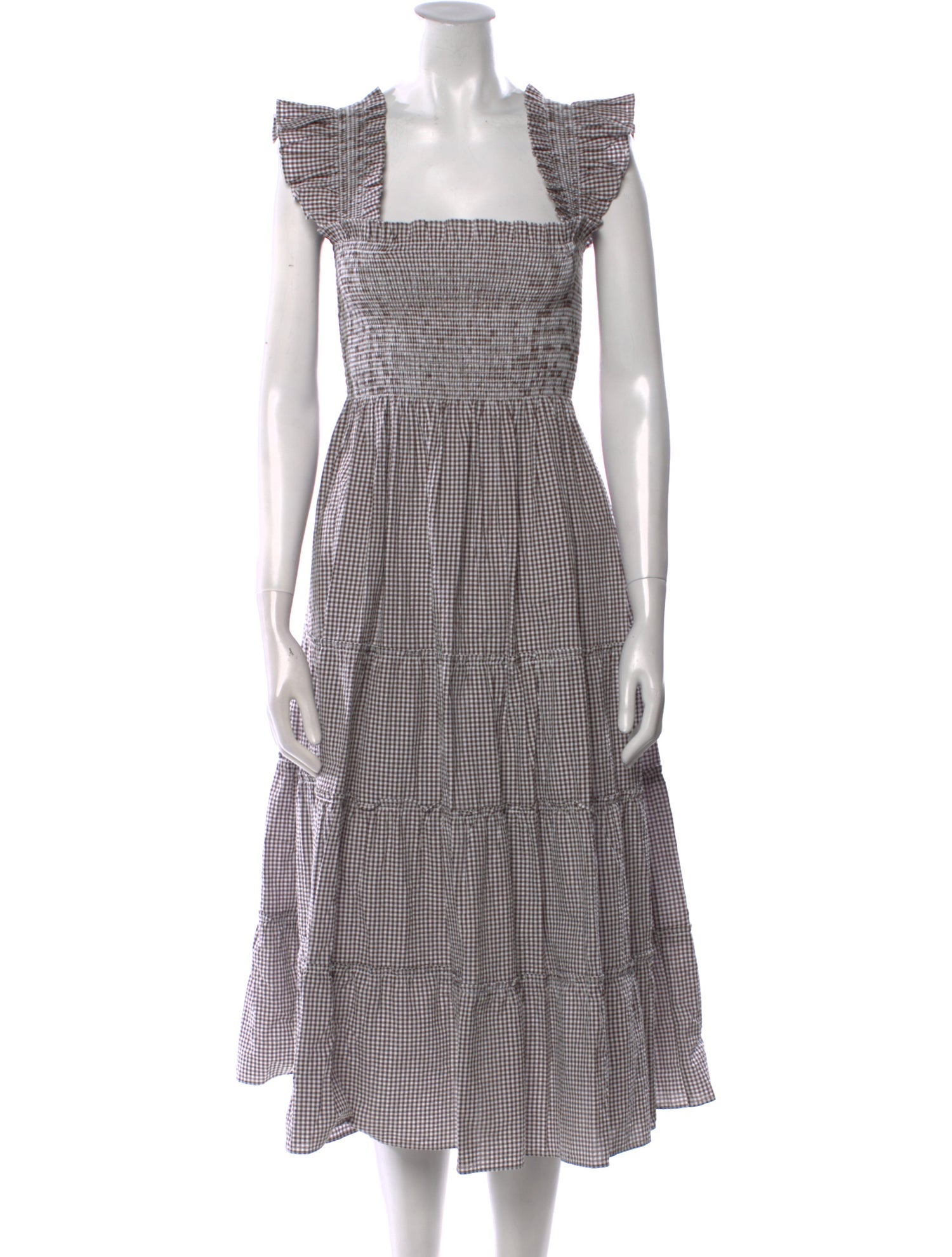 Hill House Home Plaid Print Midi Length Dress