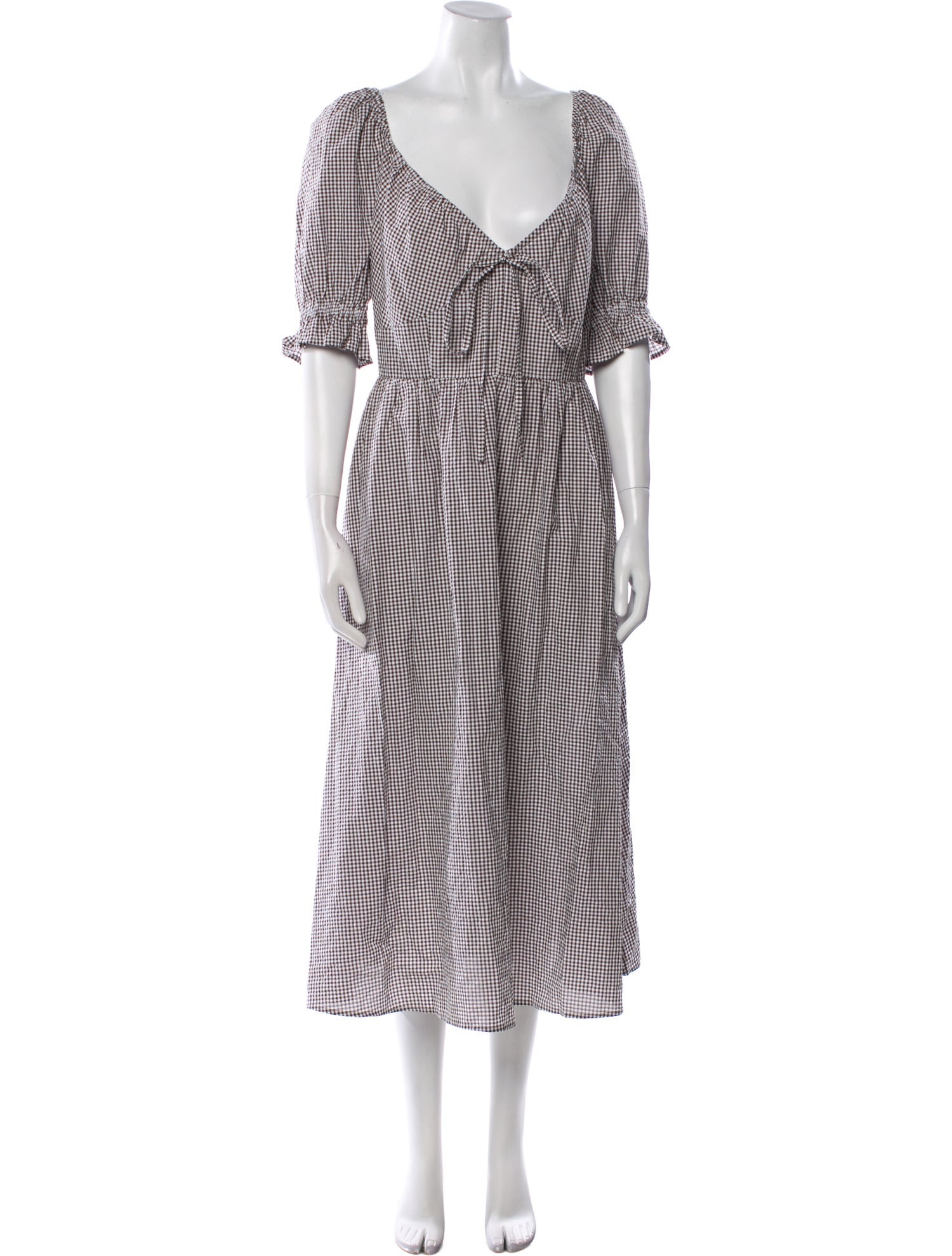 Hill House Home Plaid Print Midi Length Dress w/ Tags