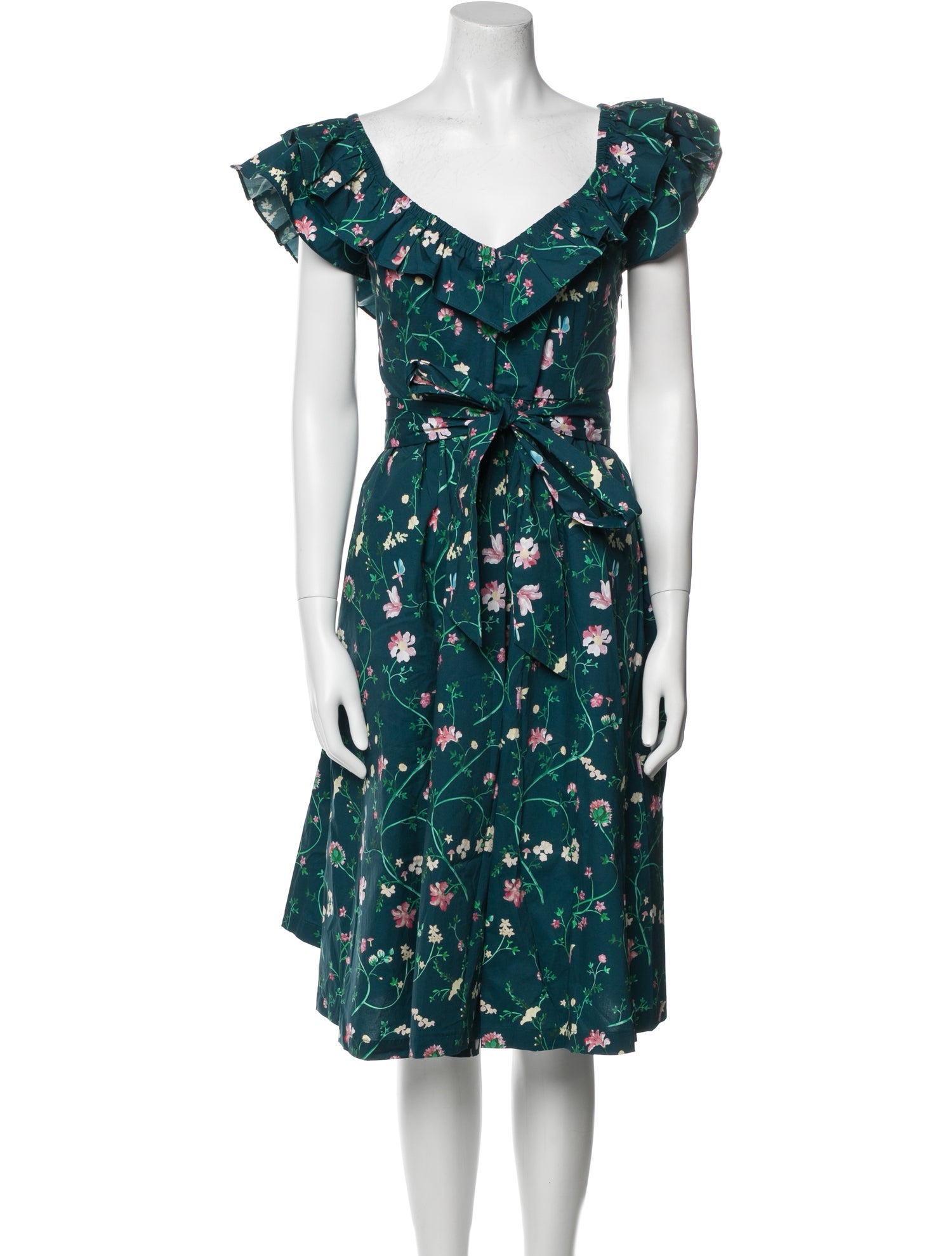 Hill House Home Floral Print Midi Length Dress