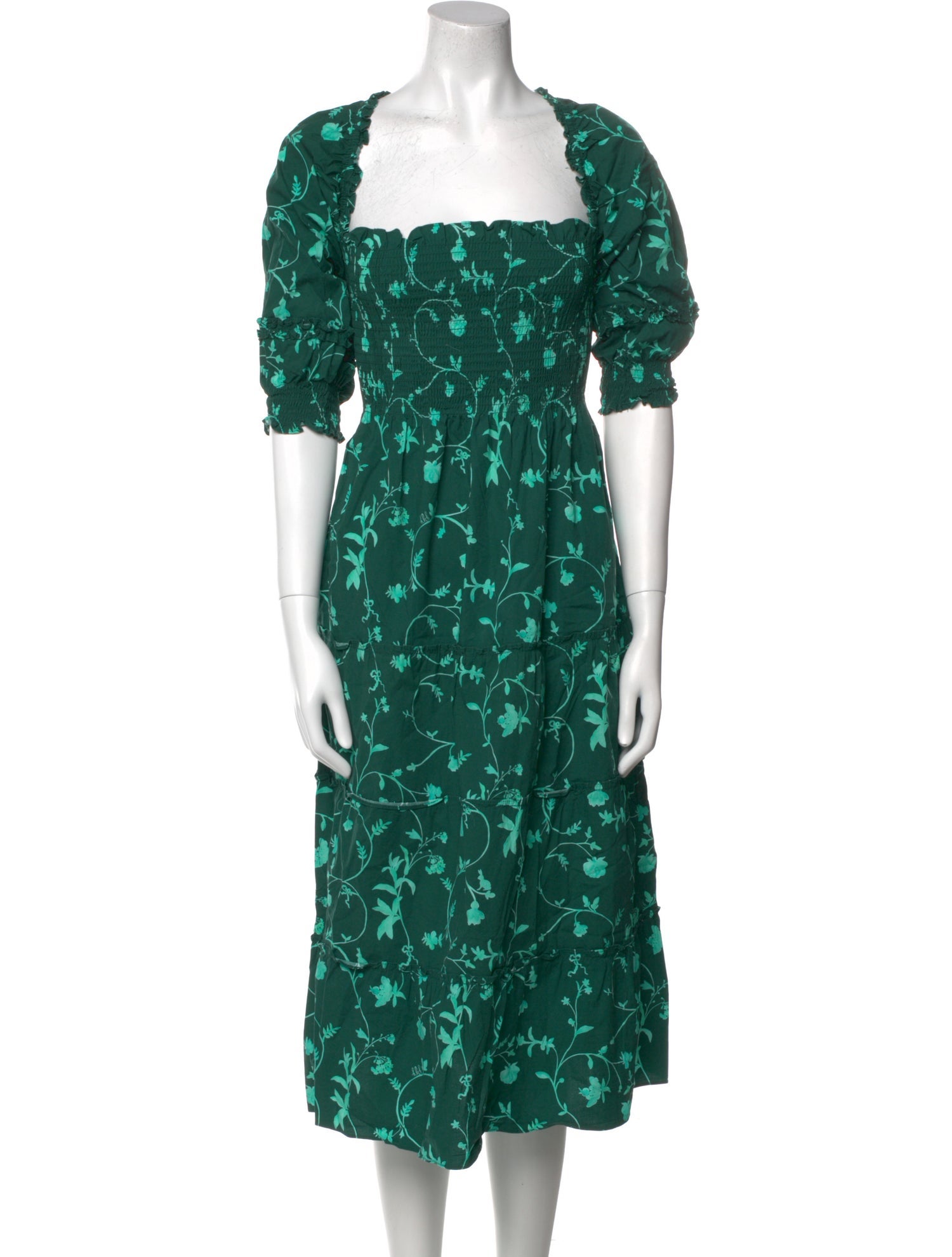 Hill House Home Floral Print Midi Length Dress