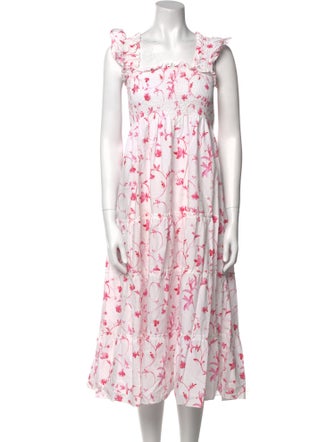 Hill House Home Floral Print Midi Length Dress