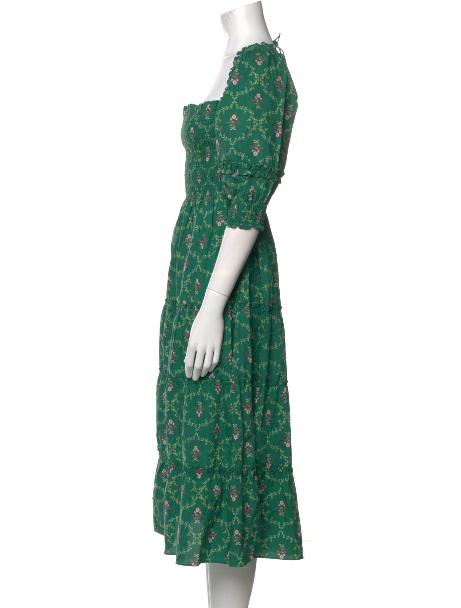 Hill House Home Floral Print Midi Length Dress