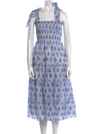 Hill House Home Floral Print Knee-Length Dress