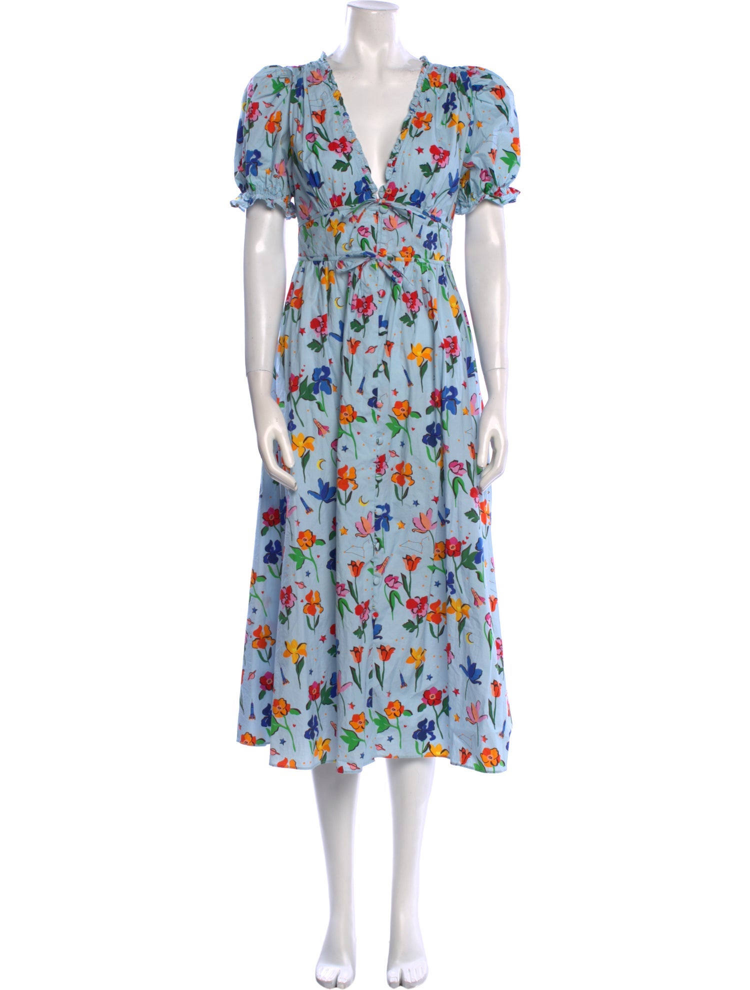 Hill House Home Floral Print Midi Length Dress
