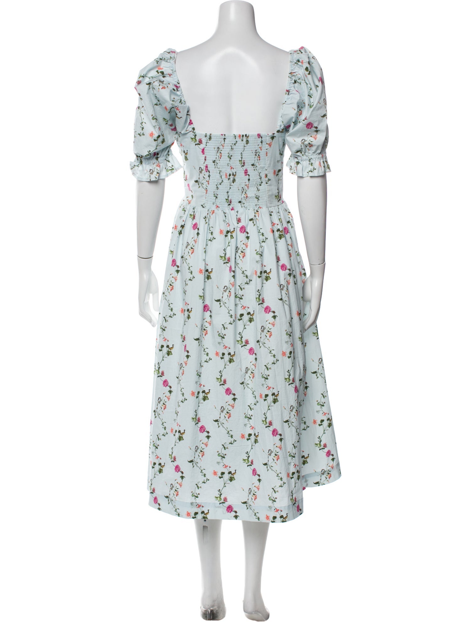 Hill House Home Floral Print Midi Length Dress