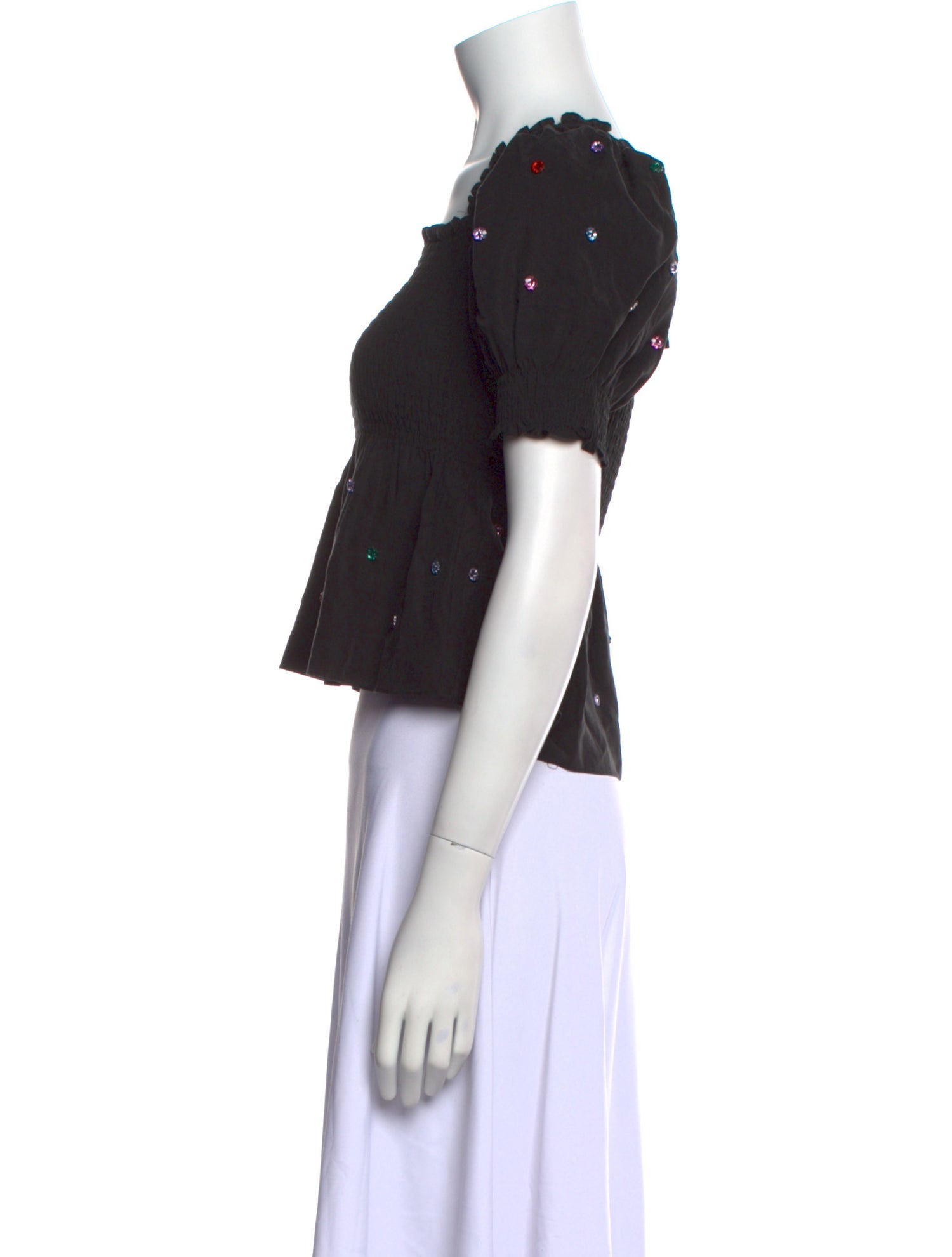 Hill House Home Square Neckline Short Sleeve Crop Top