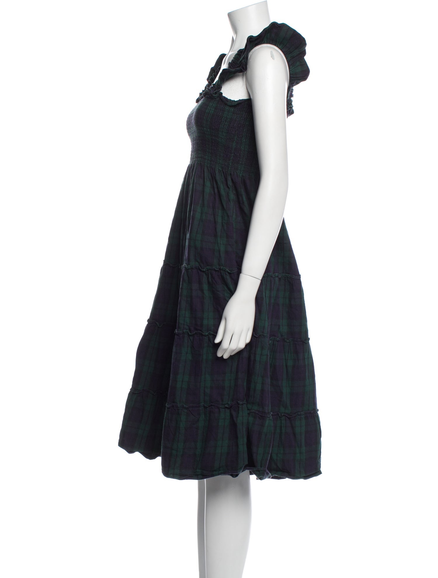 Hill House Home Plaid Print Knee-Length Dress