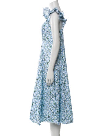 Hill House Home Floral Print Midi Length Dress