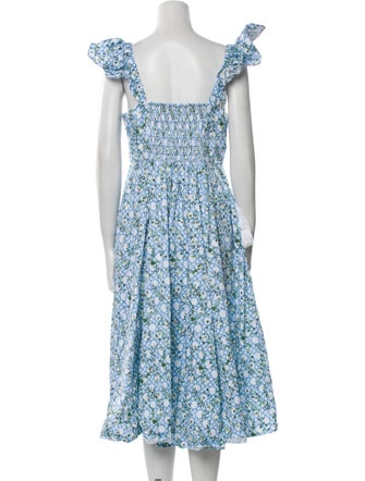 Hill House Home Floral Print Midi Length Dress