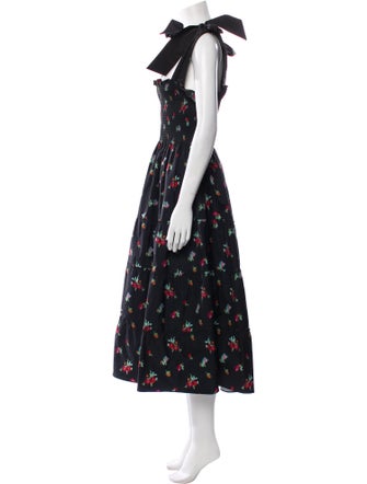 Hill House Home Floral Print Midi Length Dress