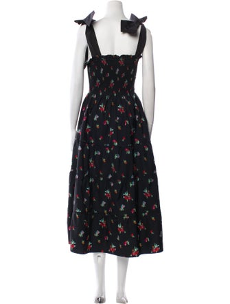 Hill House Home Floral Print Midi Length Dress