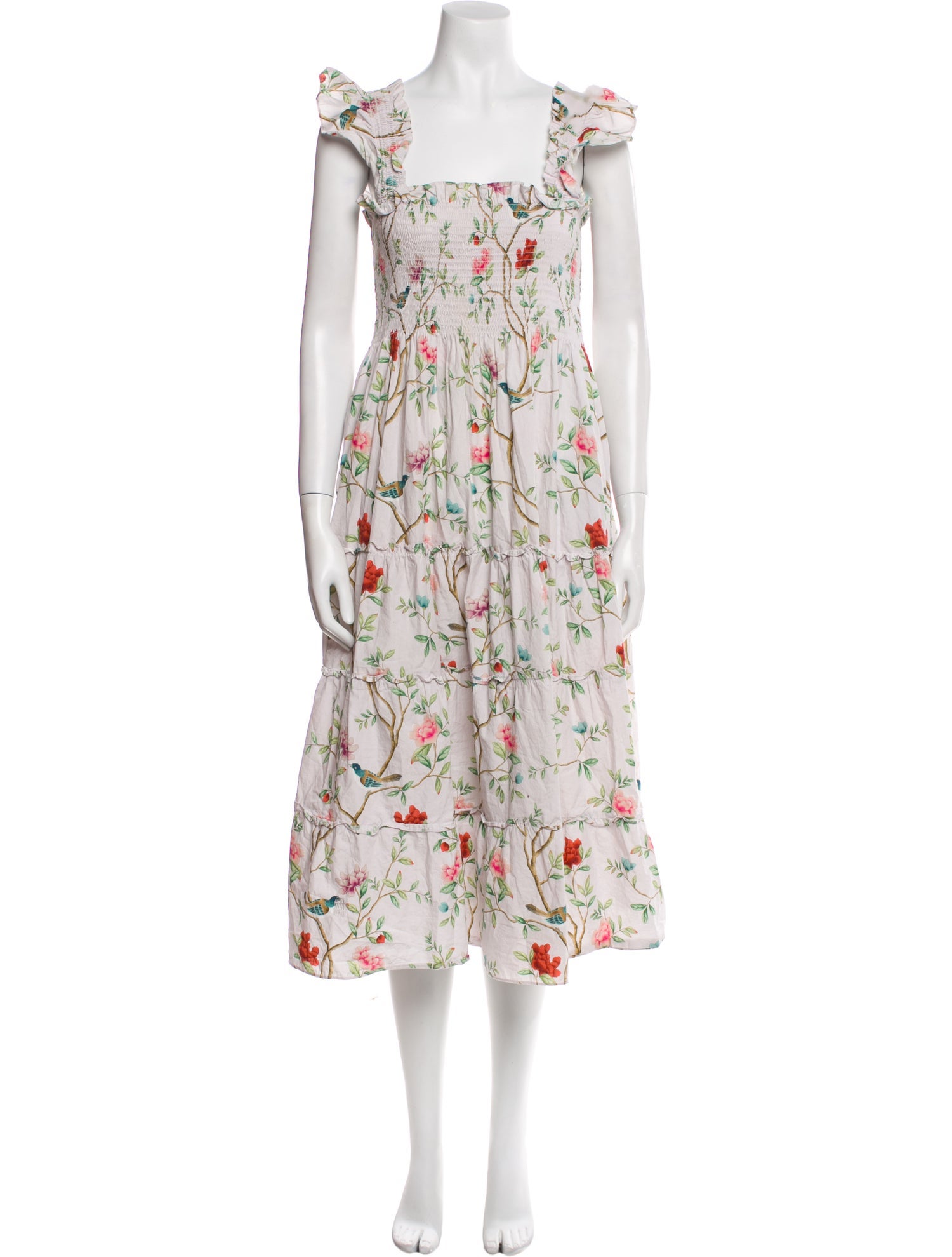 Hill House Home Floral Print Midi Length Dress