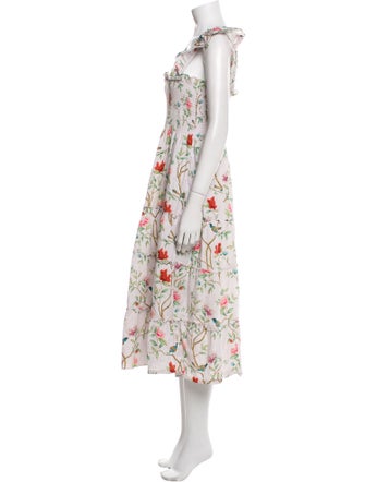 Hill House Home Floral Print Midi Length Dress