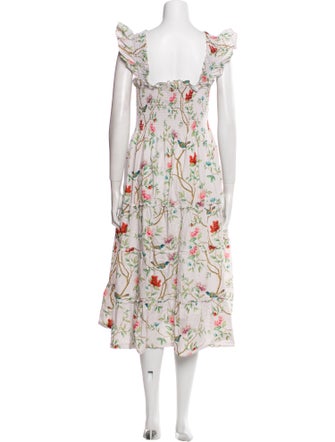 Hill House Home Floral Print Midi Length Dress