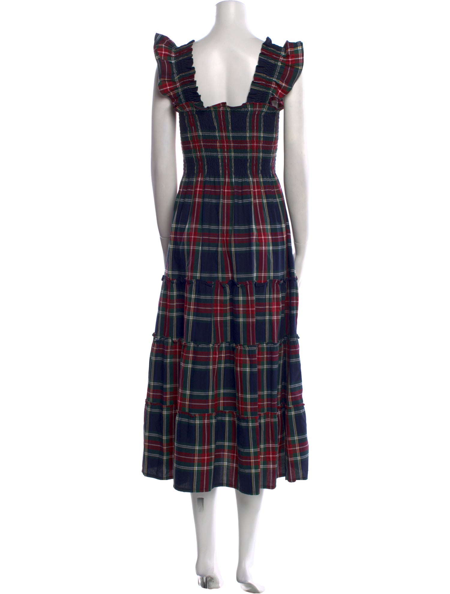 Hill House Home Plaid Print Midi Length Dress