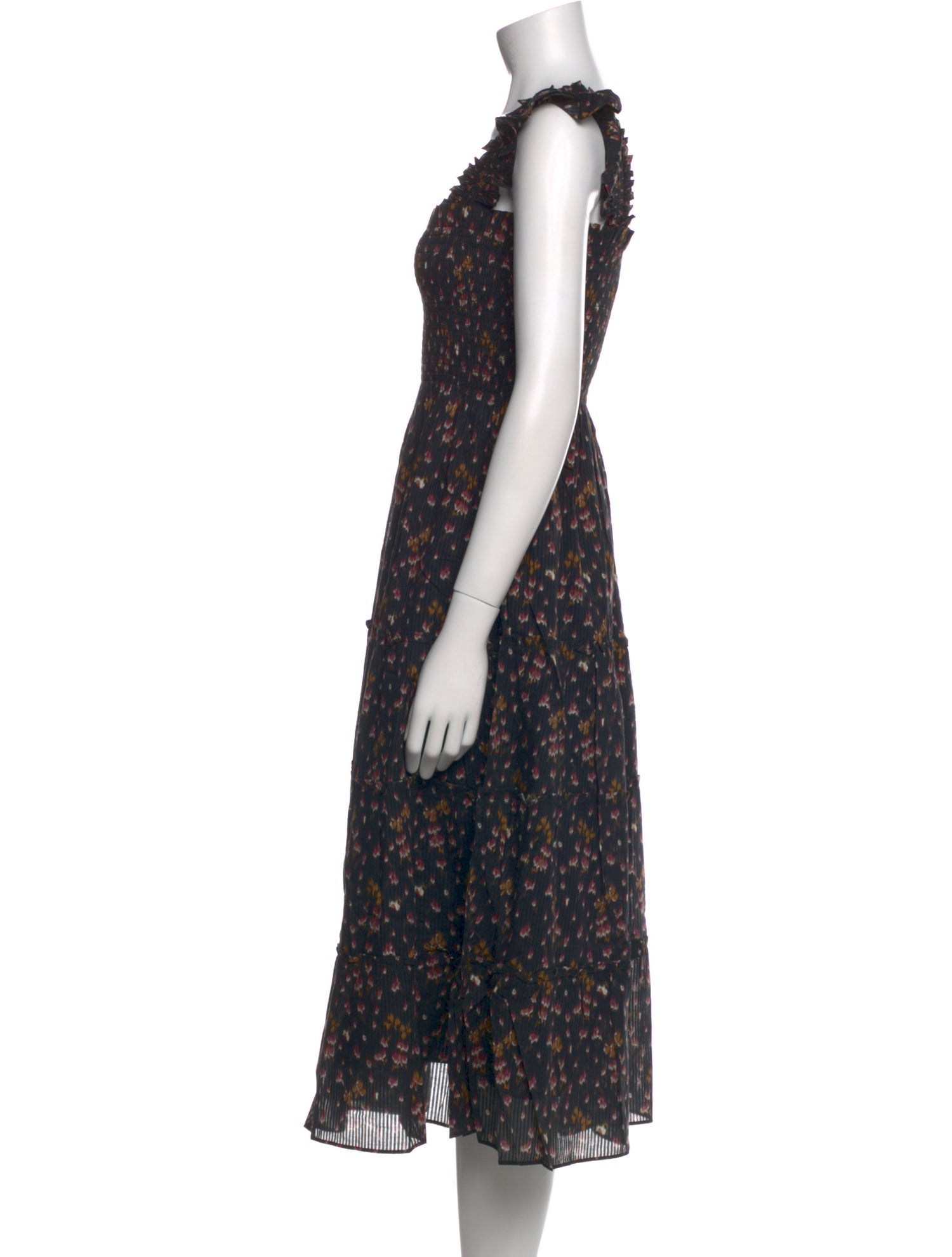 Hill House Home Floral Print Midi Length Dress w/ Tags
